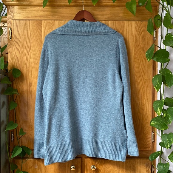 Women's Blue Open-Front Sweater Cardigan M - Picture 5 of 5
